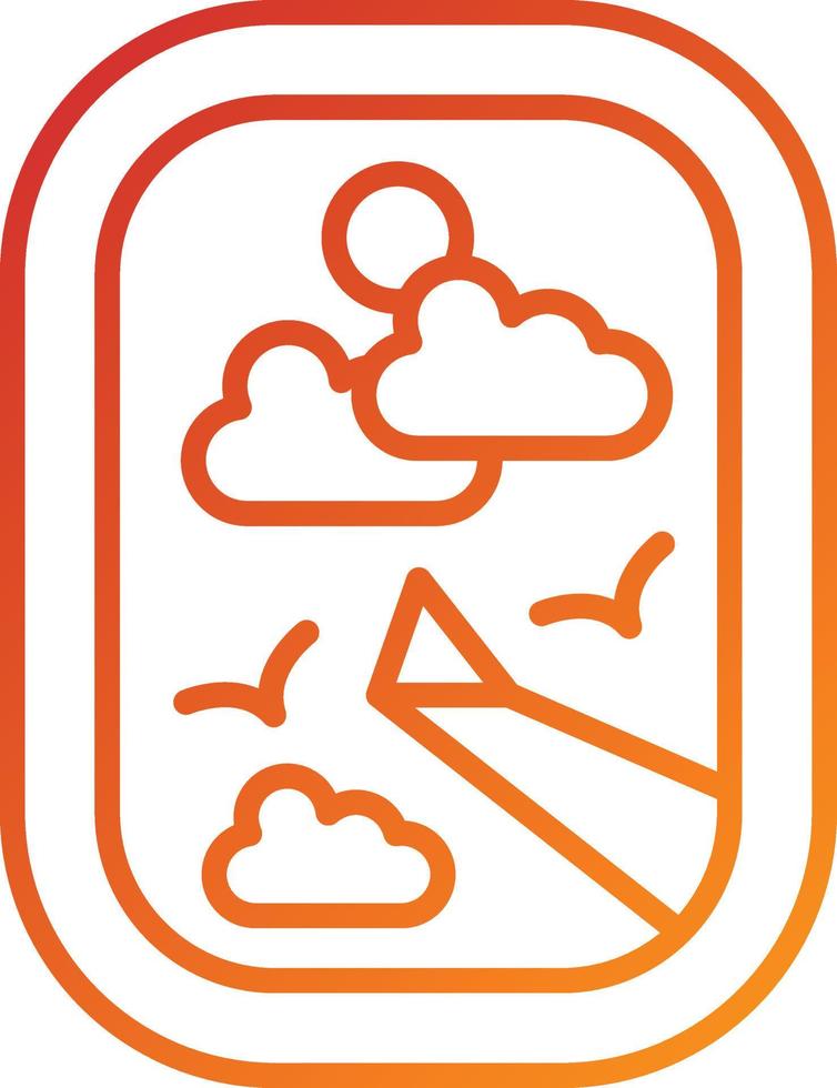 Aeroplane Window Icon Style vector