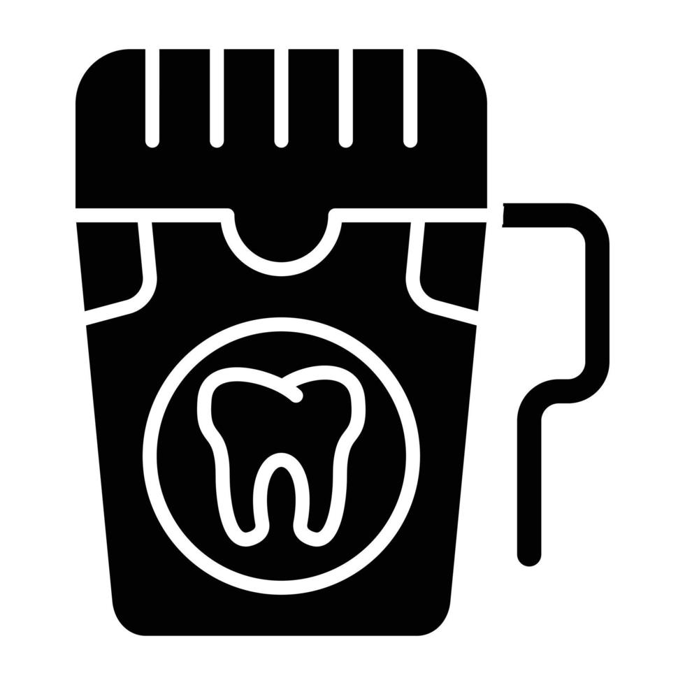 estilo de icono de hilo dental vector