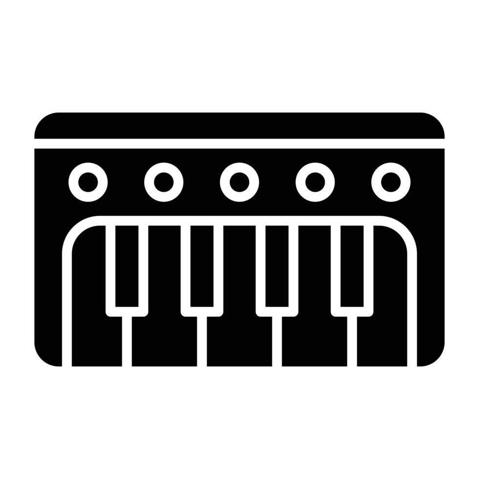 Piano keyboard Icon Style vector