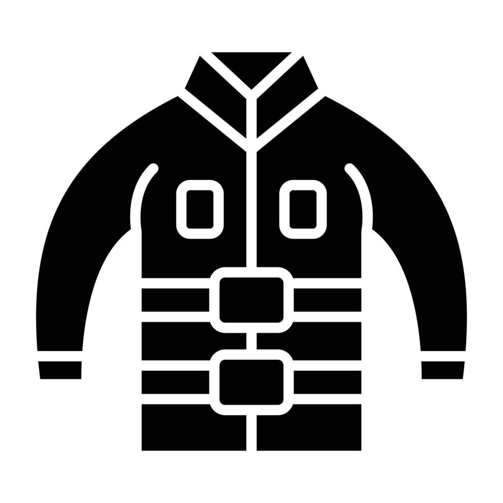 Firefighter Jacket Icon Style vector