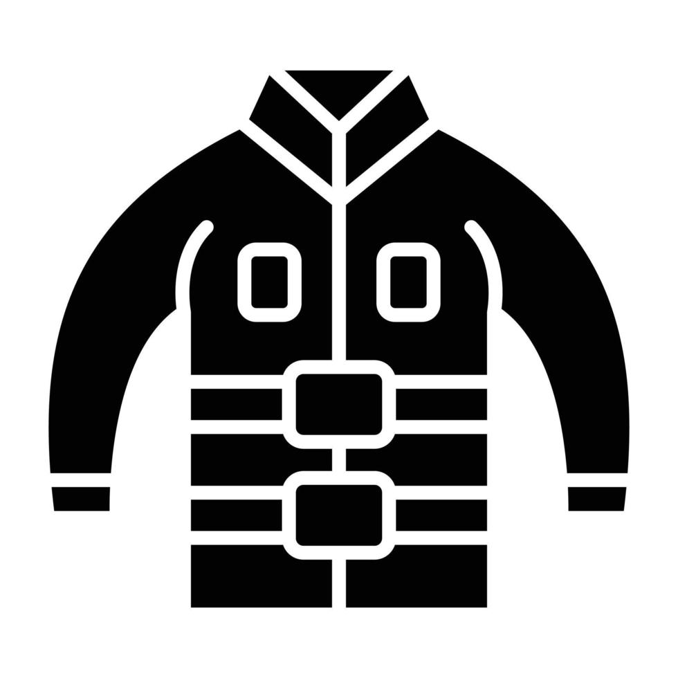 Firefighter Jacket Icon Style vector