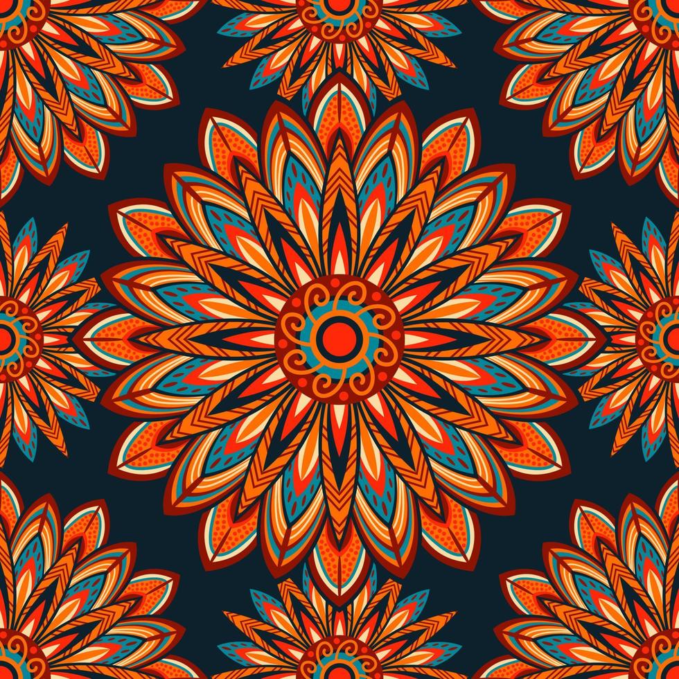 Seamless Pattern of Mandala vector