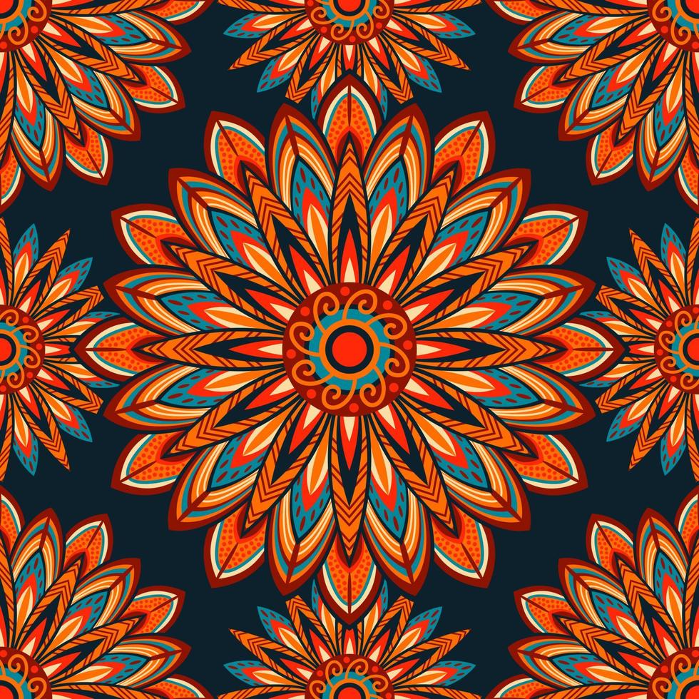 seamless, patrón, de, mandala vector