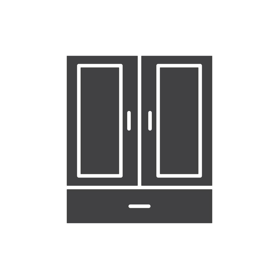 Cabinet wardrobe vector for website presentation symbol