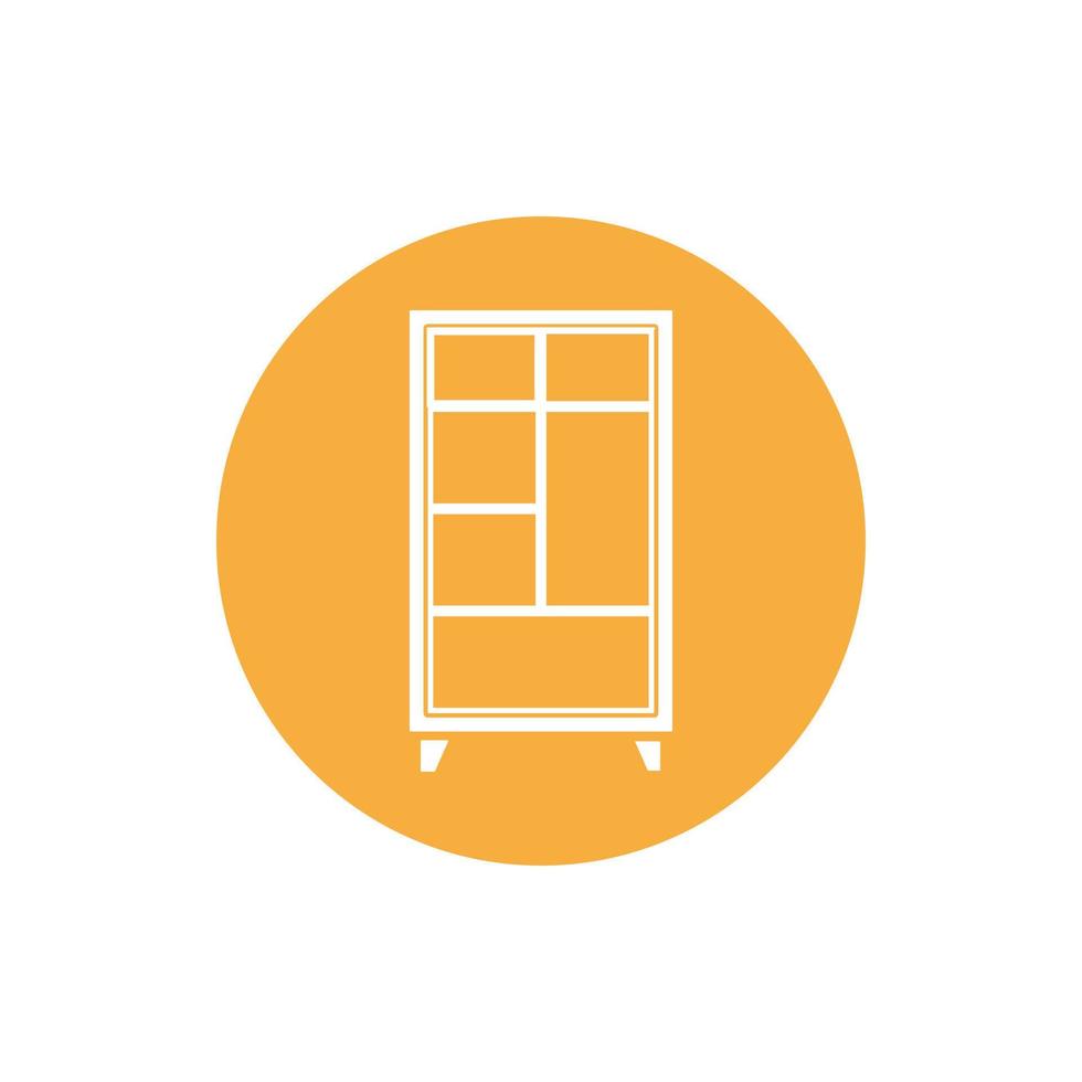 Cabinet wardrobe vector for website presentation symbol