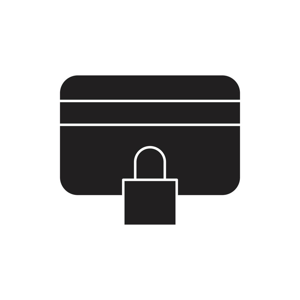 wallet lock vector silhouette for website symbol icon