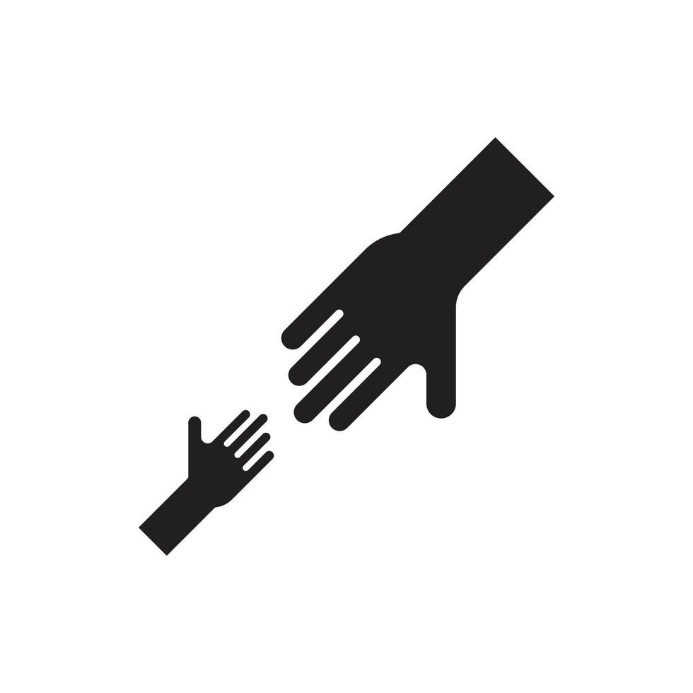 hand vector silhouette for website symbol icon