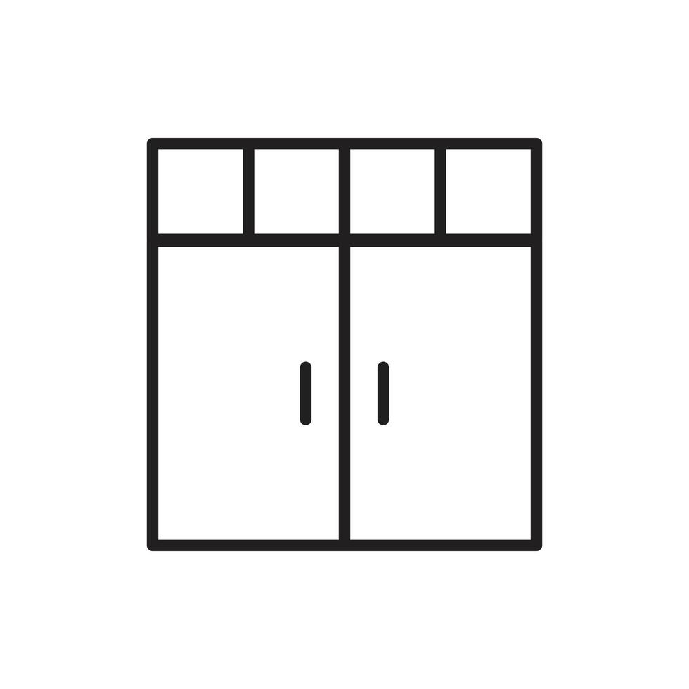 Cabinet wardrobe vector for website presentation symbol