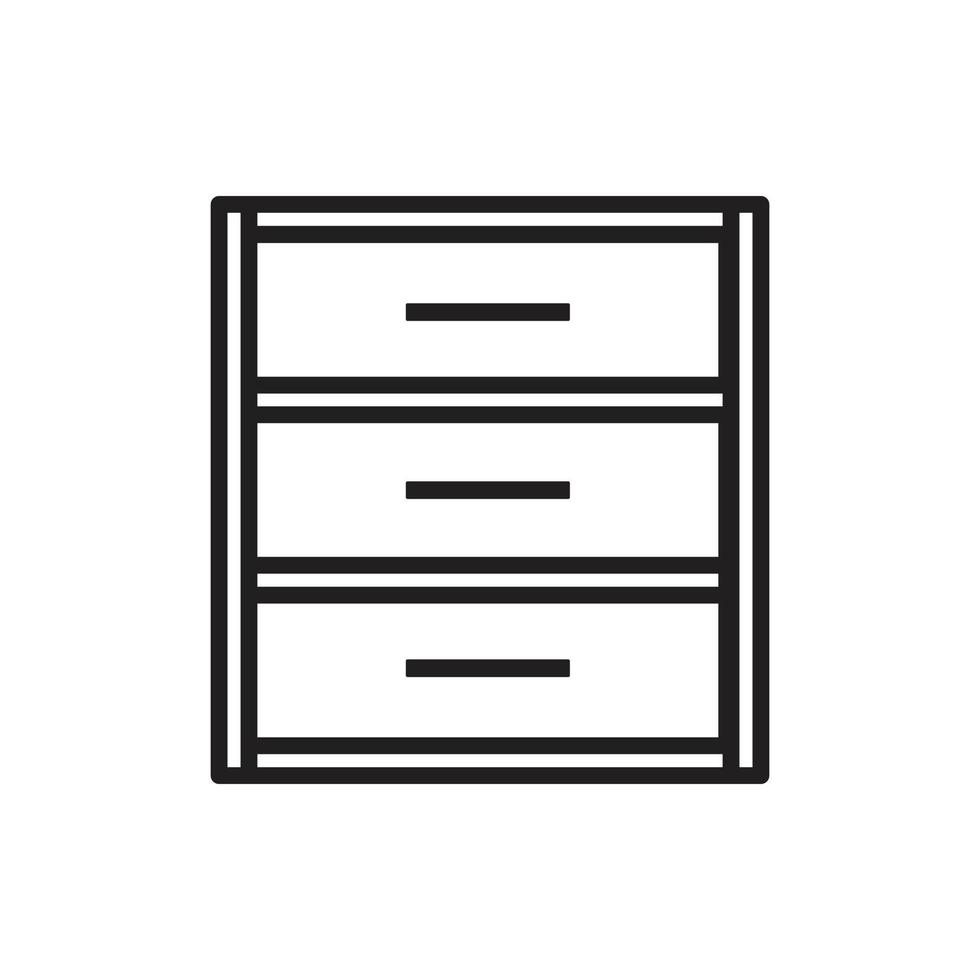 Cabinet wardrobe vector for website presentation symbol