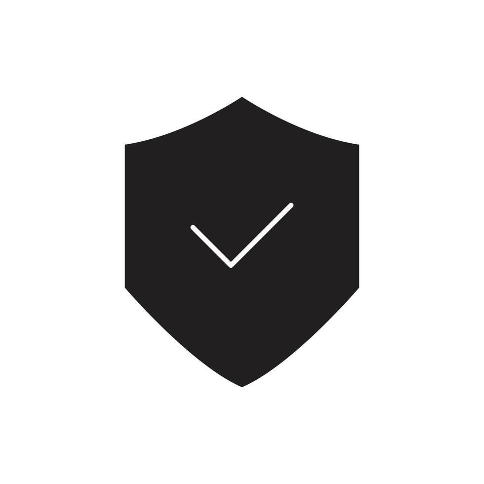 shield vector silhouette for website symbol icon