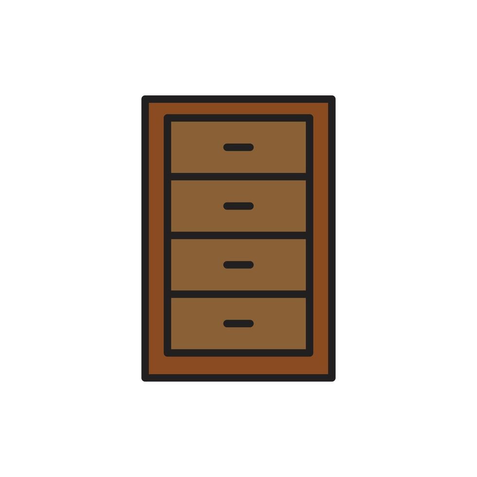 Cabinet wardrobe vector for website presentation symbol