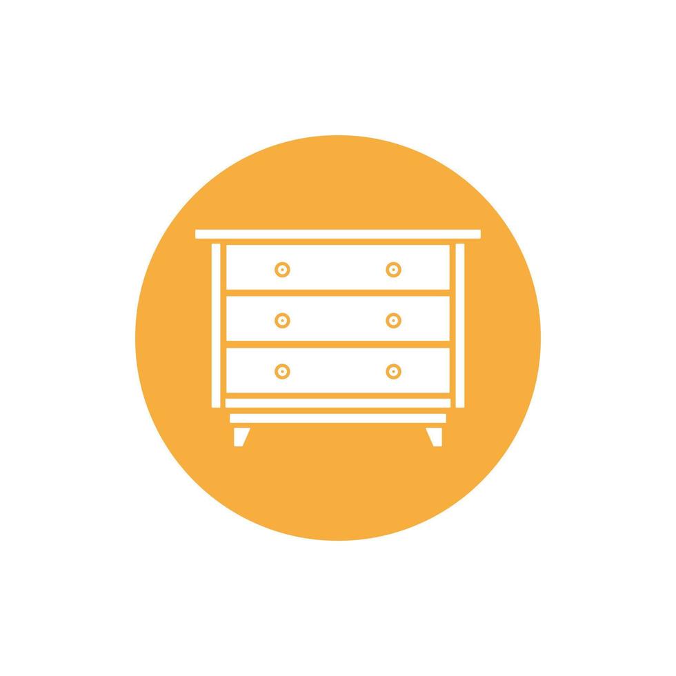 Cabinet wardrobe vector for website presentation symbol