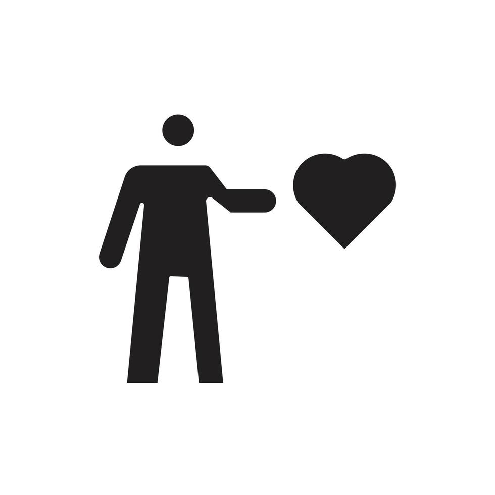 human love vector silhouette for website symbol icon