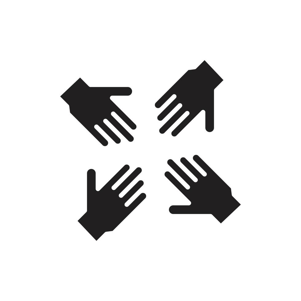 hand vector silhouette for website symbol icon