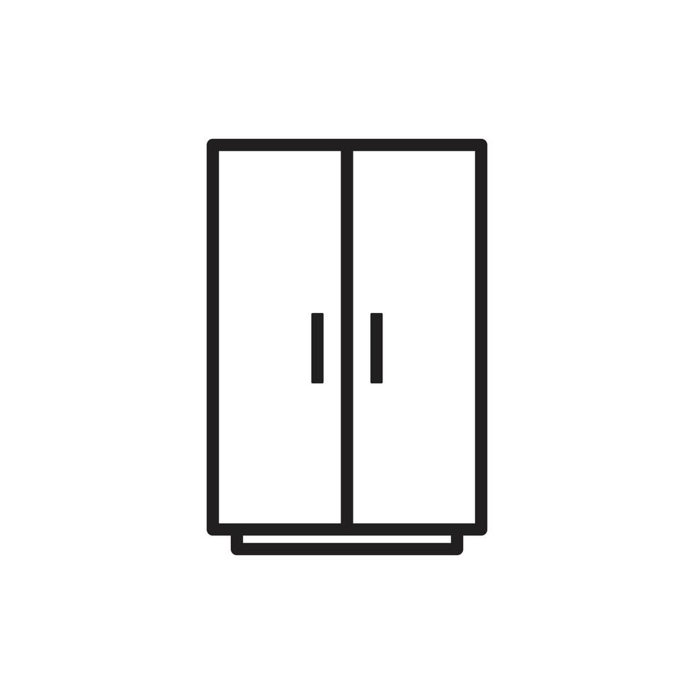Cabinet wardrobe vector for website presentation symbol