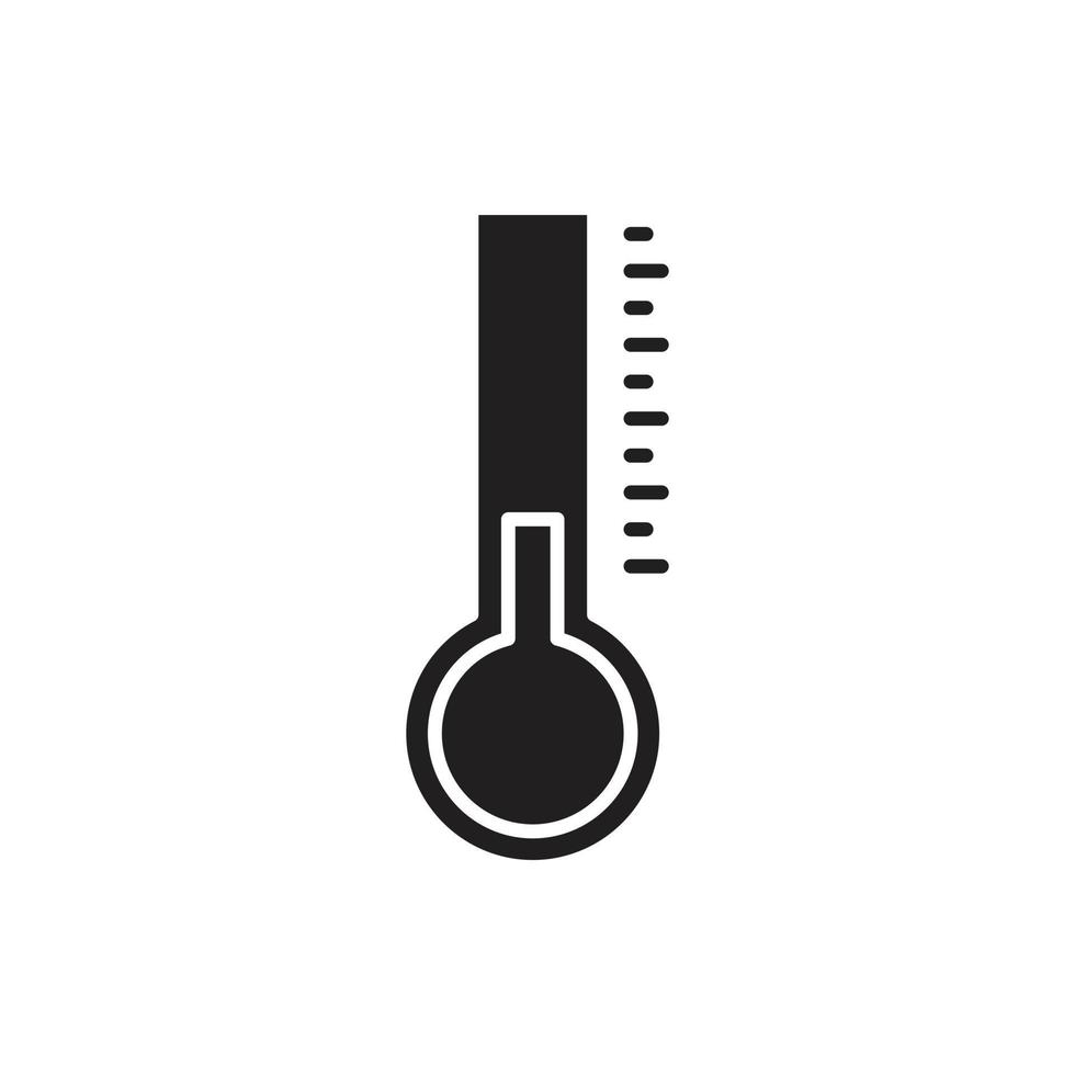termómetro vector de clima bajo para ilustración web de símbolo de icono