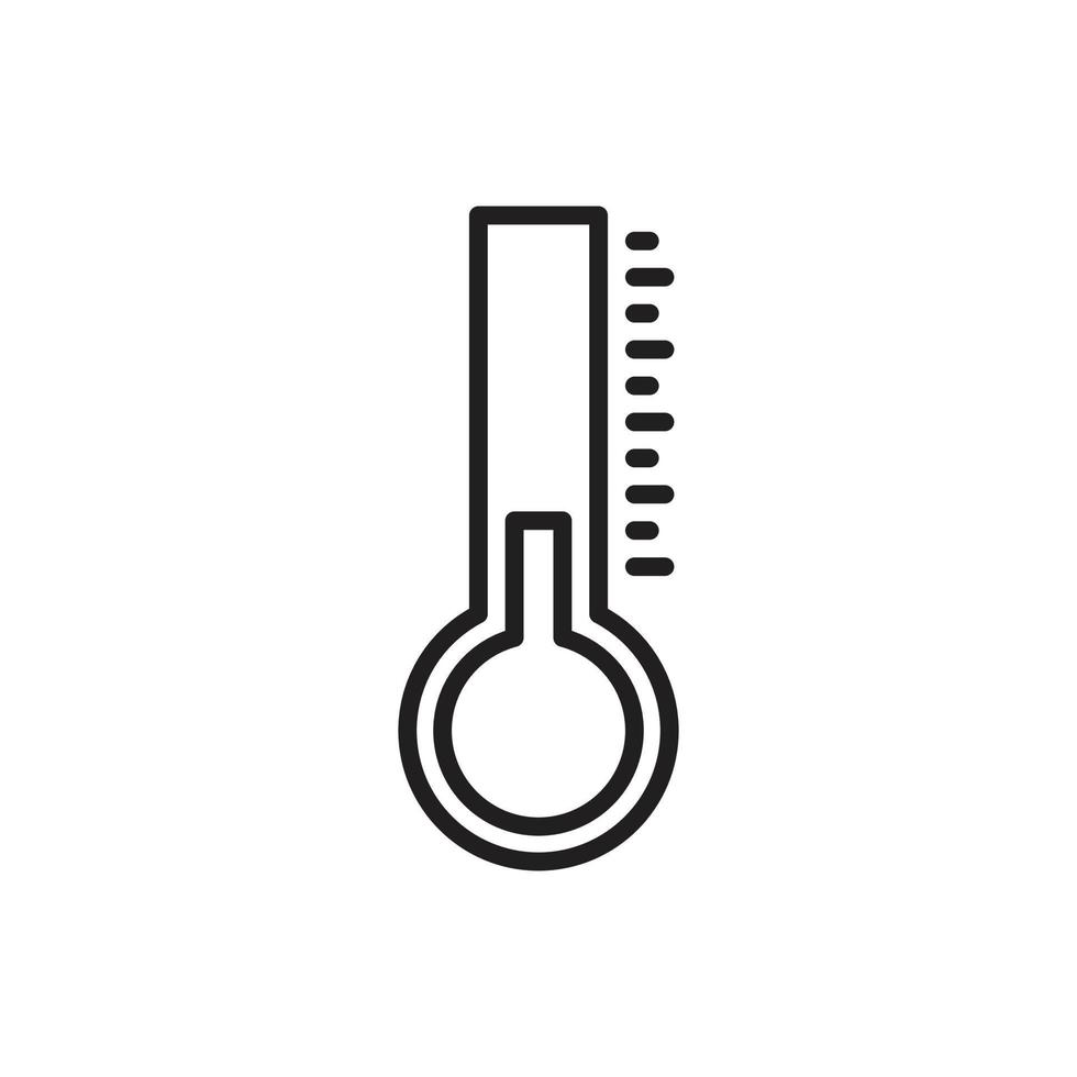 termómetro vector de clima bajo para ilustración web de símbolo de icono