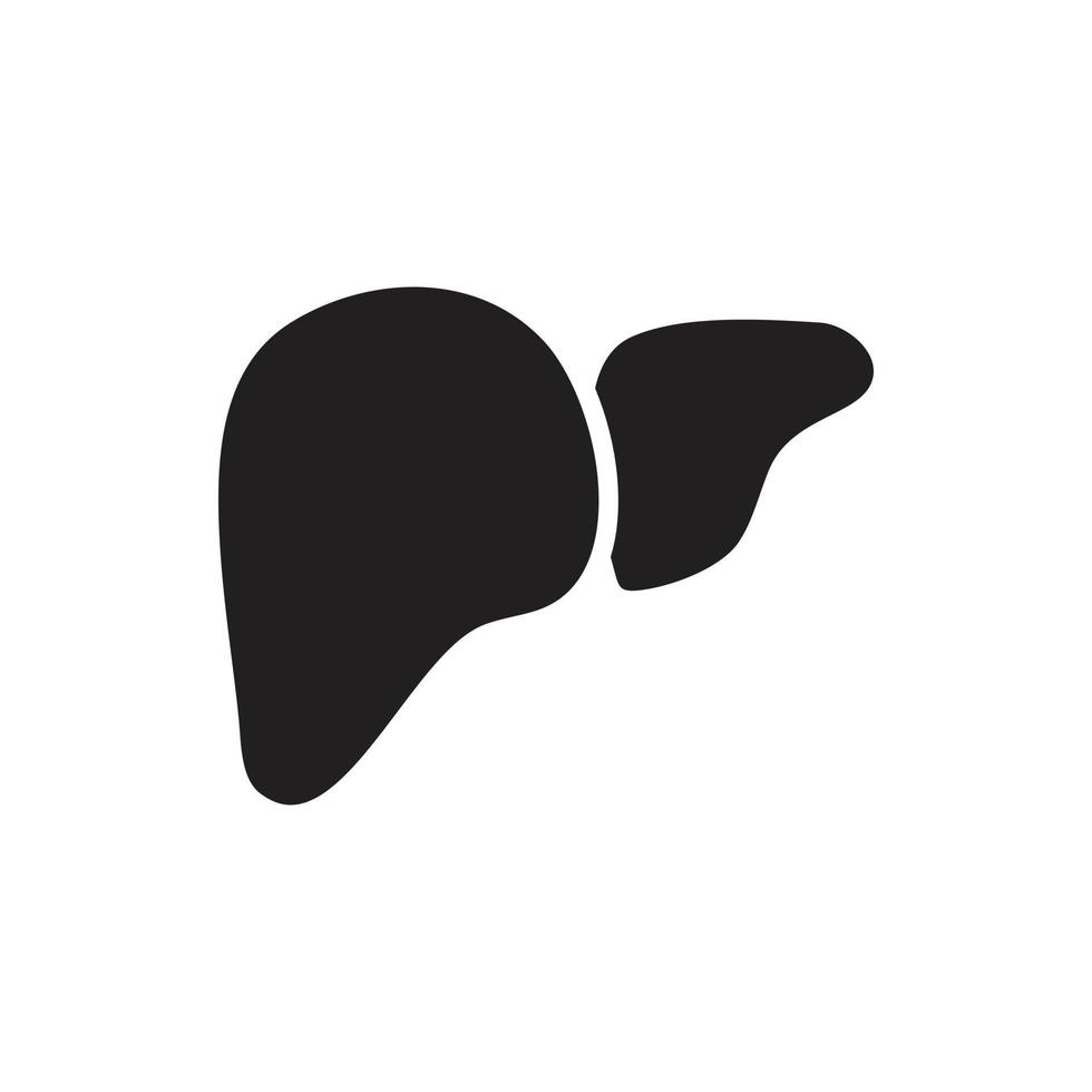 silueta de vector de hígado para icono de símbolo de sitio web