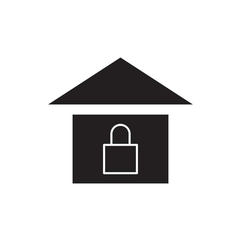 home lock vector silhouette for website symbol icon