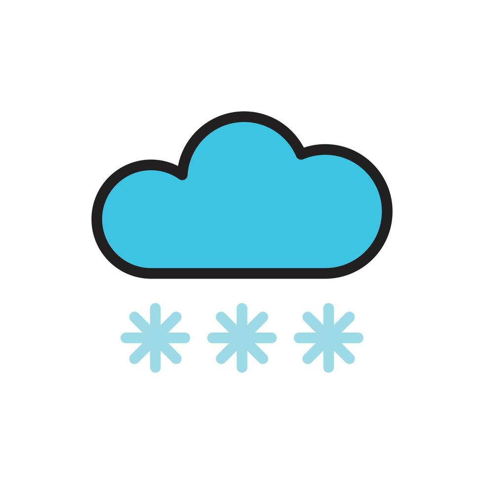 snow weather vector for icon symbol web illustration