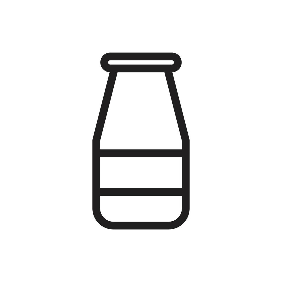 glass bottle icon for website, presentation symbol vector