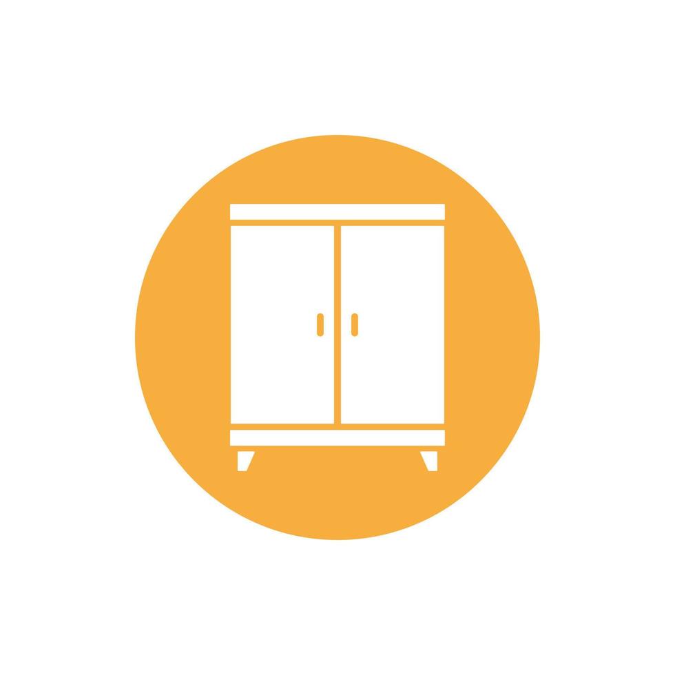 Cabinet wardrobe vector for website presentation symbol