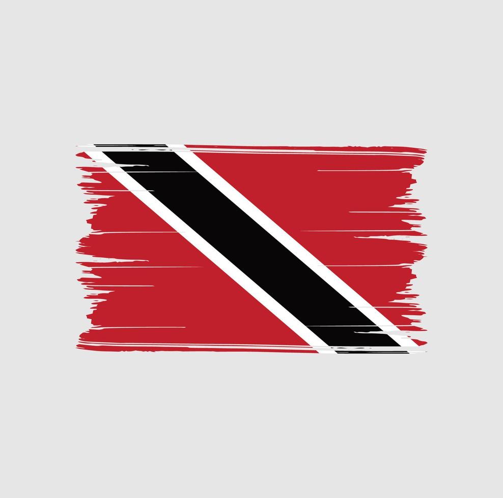 trazos de pincel de bandera de trinidad y tobago. bandera nacional vector