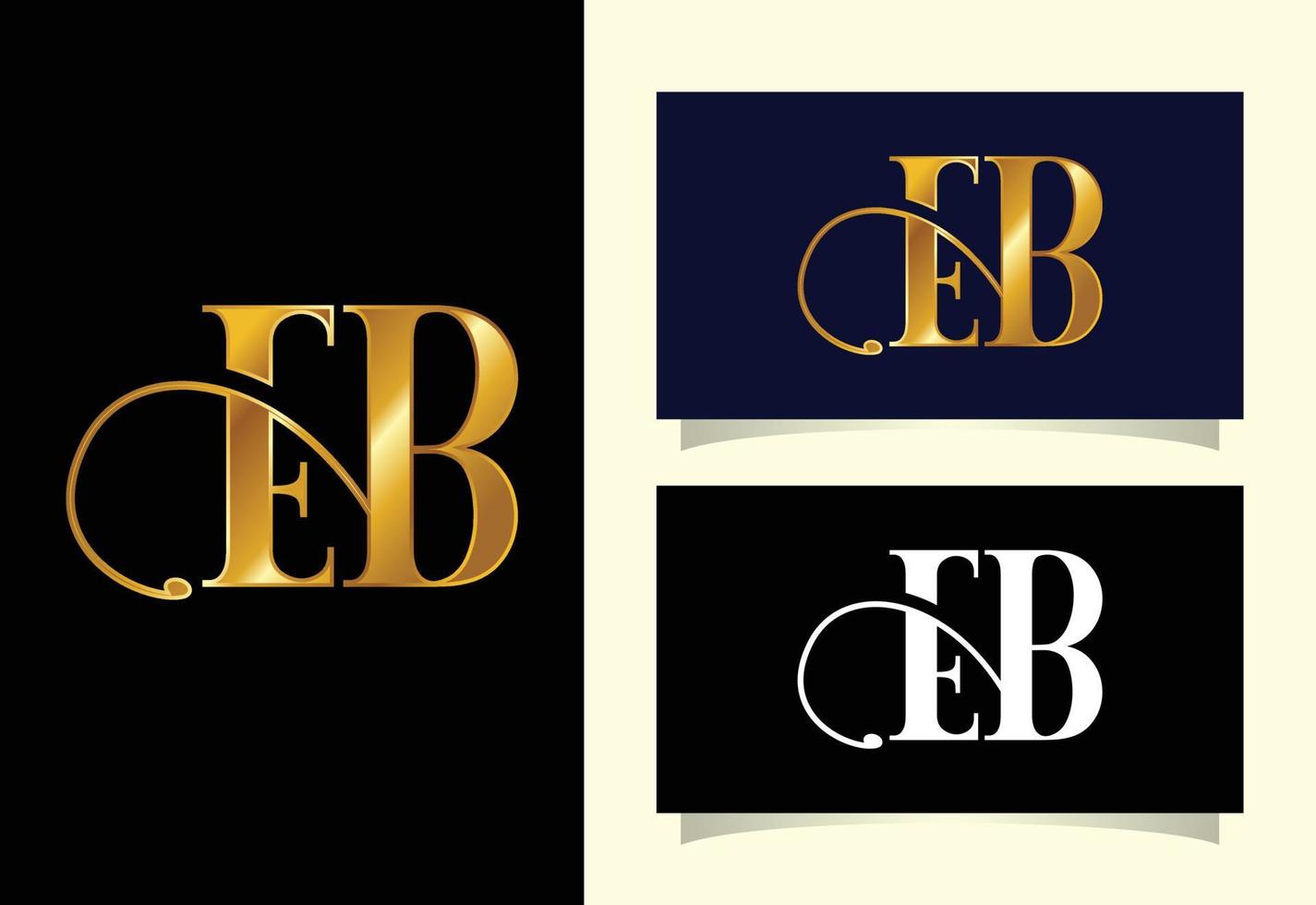 Initial Letter E B Logo Design Vector. Graphic Alphabet Symbol For Corporate Business Identity vector