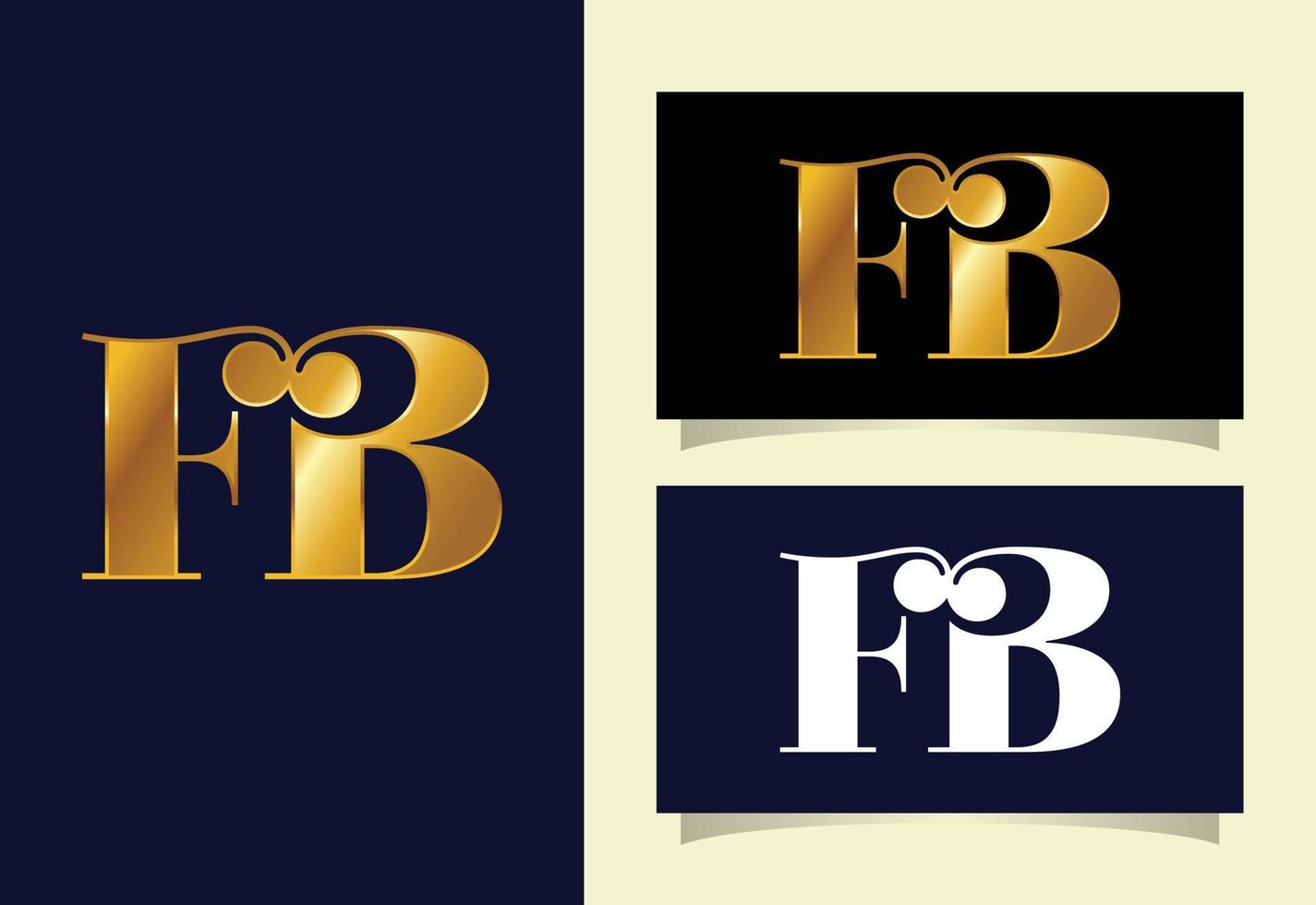 Alphabet letter icon logo FB. Graphic Alphabet Symbol For Corporate Business Identity vector