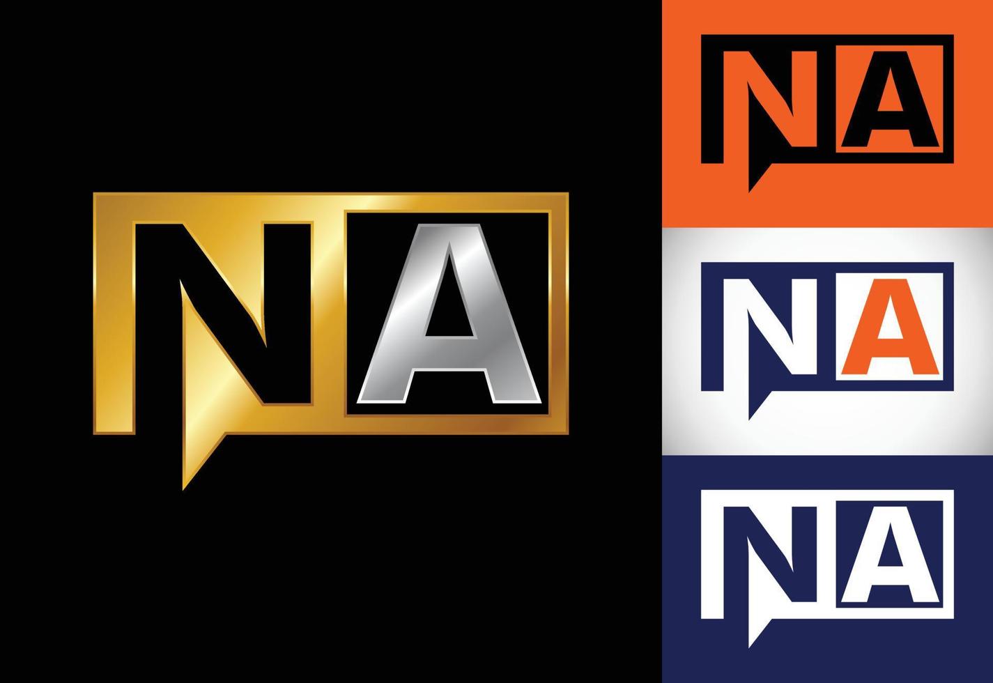 Initial Letter N A Logo Design Vector. Graphic Alphabet Symbol For Corporate Business Identity vector