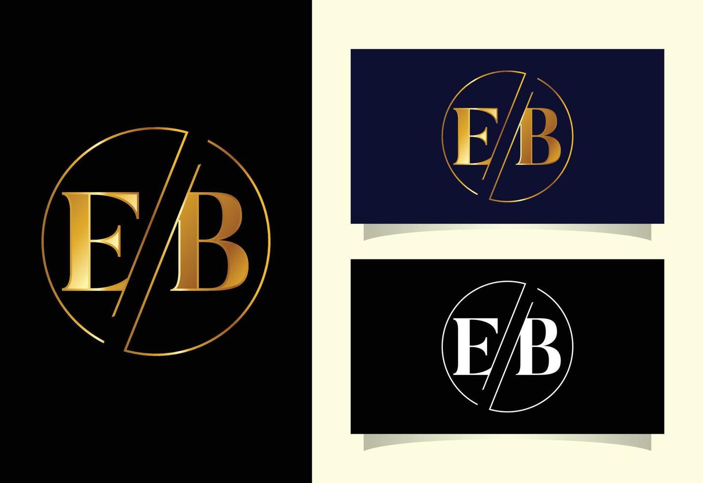 vector de diseño de logotipo de letra inicial eb. símbolo del alfabeto gráfico para la identidad empresarial corporativa