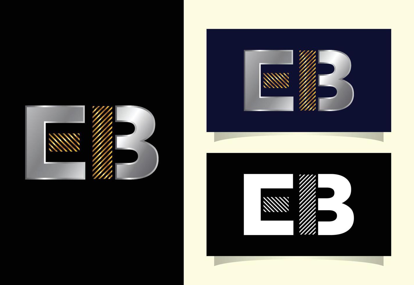 vector de diseño de logotipo de letra inicial eb. símbolo del alfabeto gráfico para la identidad empresarial corporativa