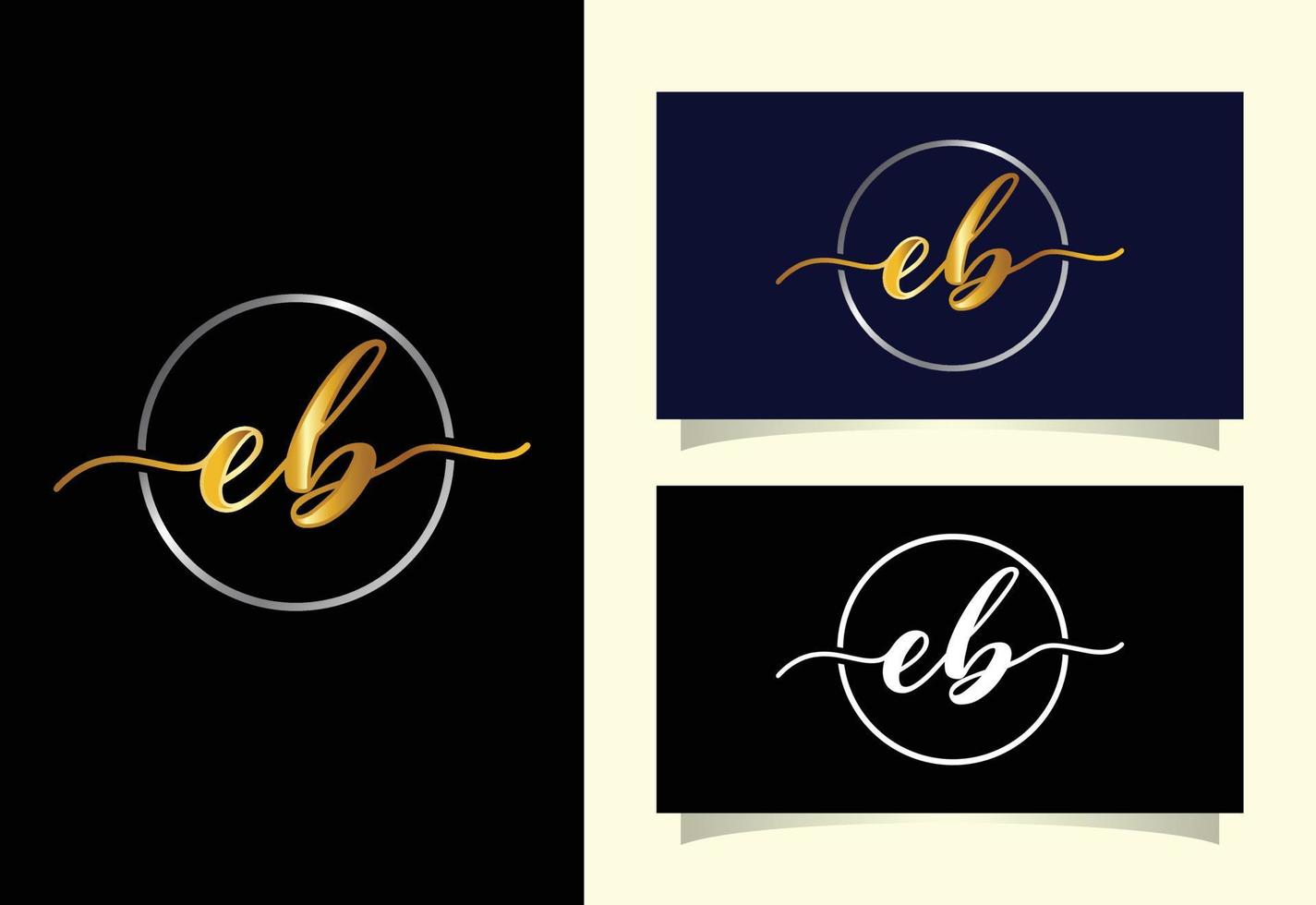 vector de diseño de logotipo de letra inicial eb. símbolo del alfabeto gráfico para la identidad empresarial corporativa