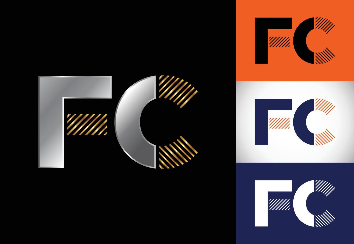 Initial Letter F C Logo Design Vector. Graphic Alphabet Symbol For Corporate Business Identity vector
