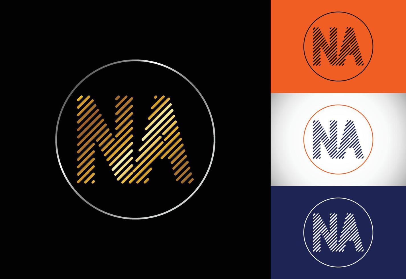 Initial Letter N A Logo Design Vector. Graphic Alphabet Symbol For Corporate Business Identity vector
