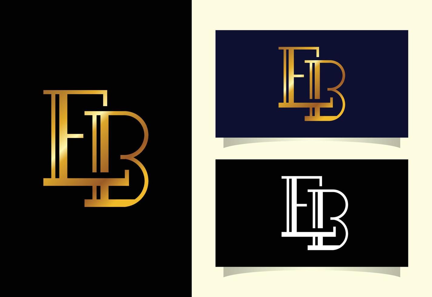 vector de diseño de logotipo de letra inicial eb. símbolo del alfabeto gráfico para la identidad empresarial corporativa