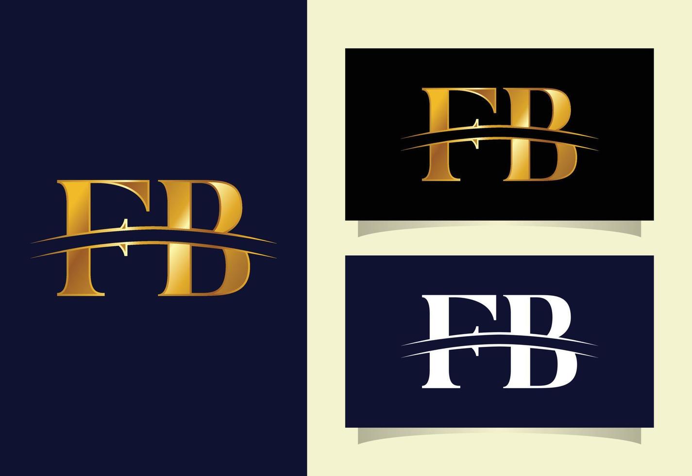 Alphabet letter icon logo FB. Graphic Alphabet Symbol For Corporate Business Identity vector