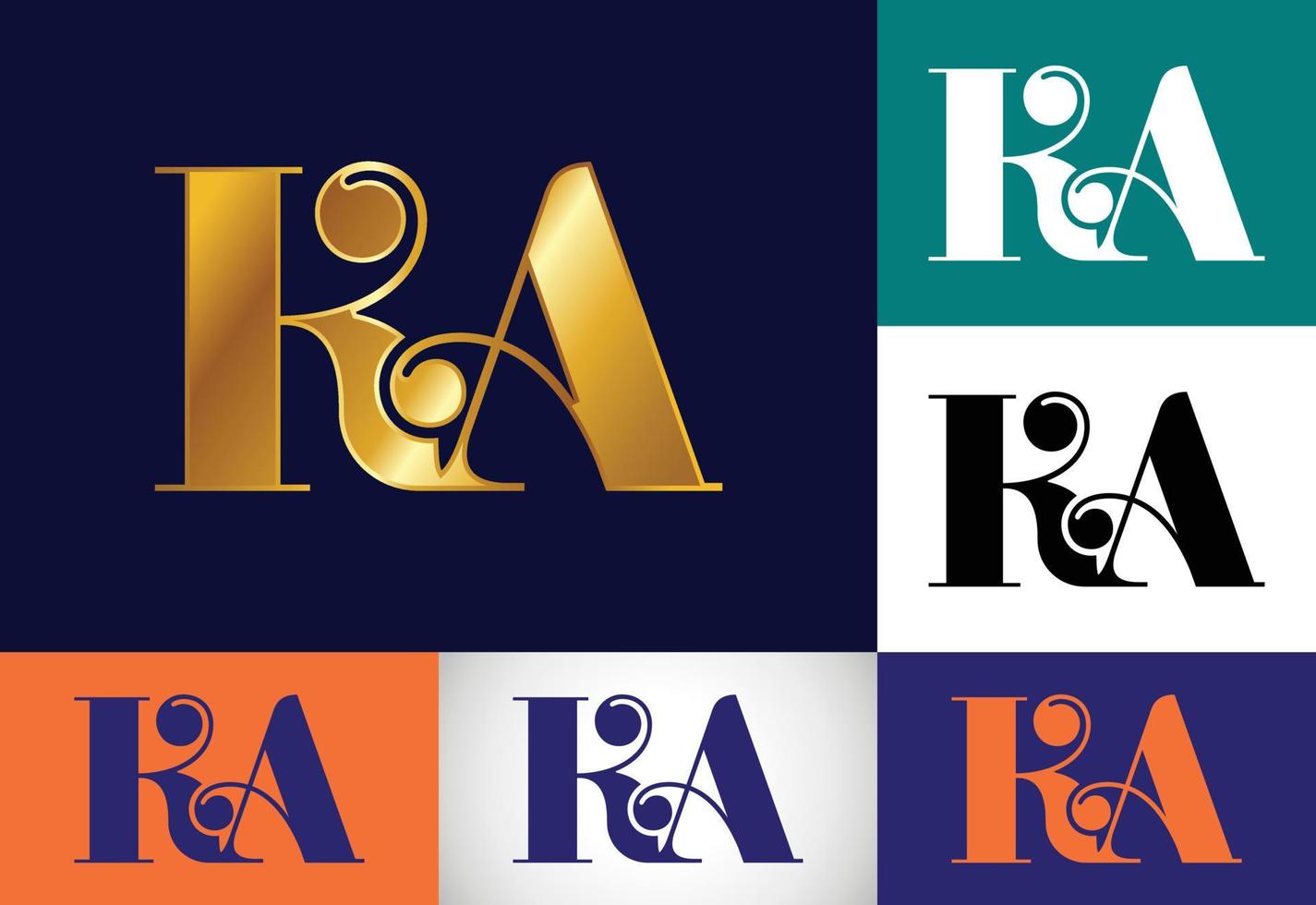 Initial Monogram Letter K A Logo Design Vector Template. KA Letter Logo Design