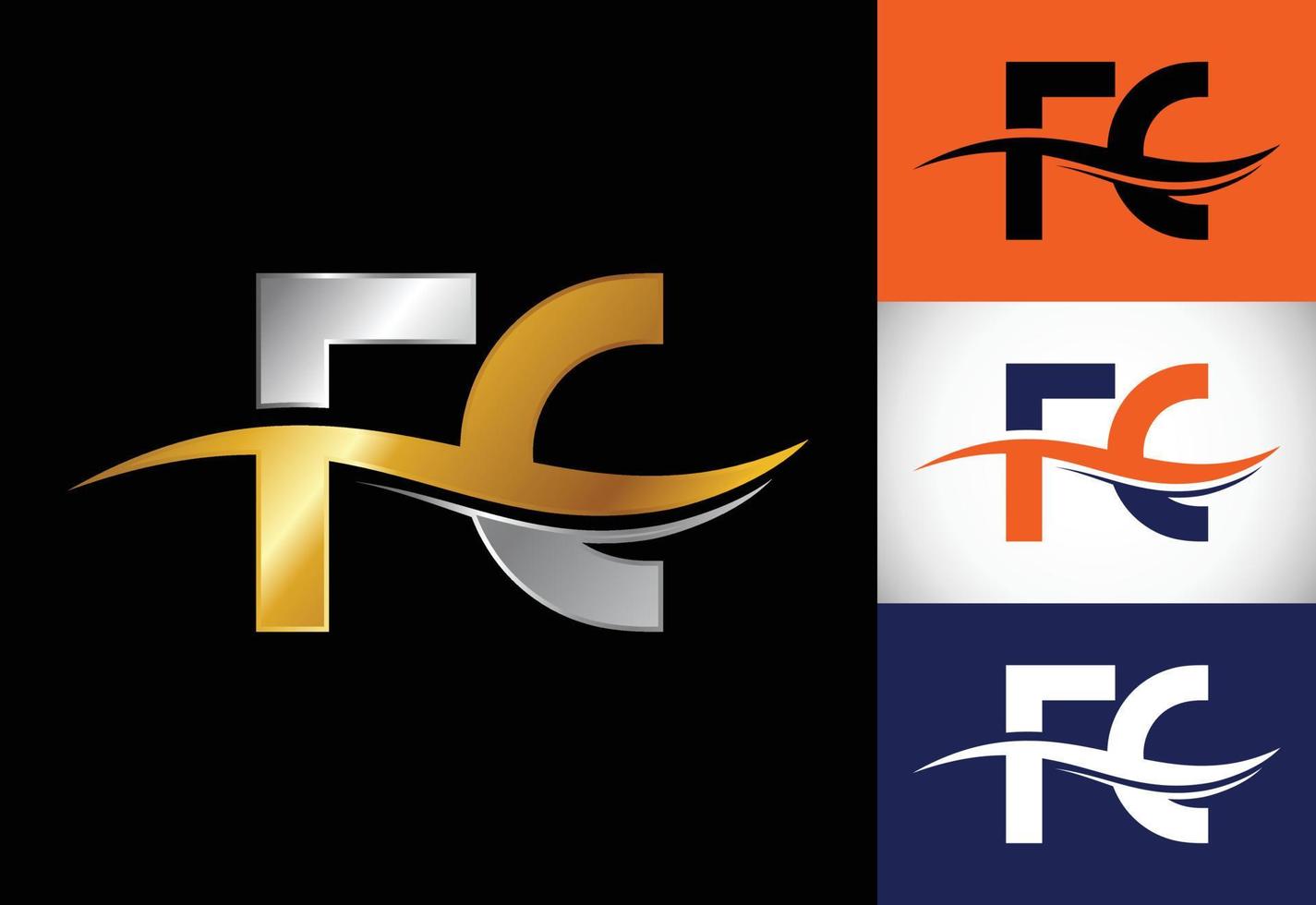 Initial Letter F C Logo Design Vector. Graphic Alphabet Symbol For Corporate Business Identity vector