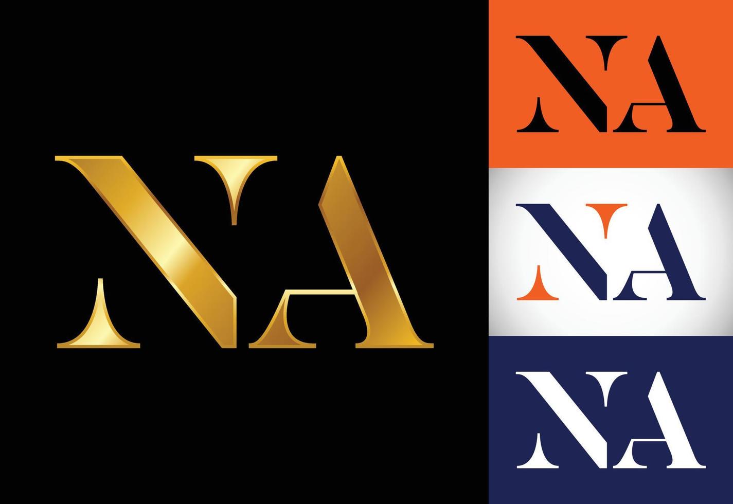 Initial Letter N A Logo Design Vector. Graphic Alphabet Symbol For Corporate Business Identity vector