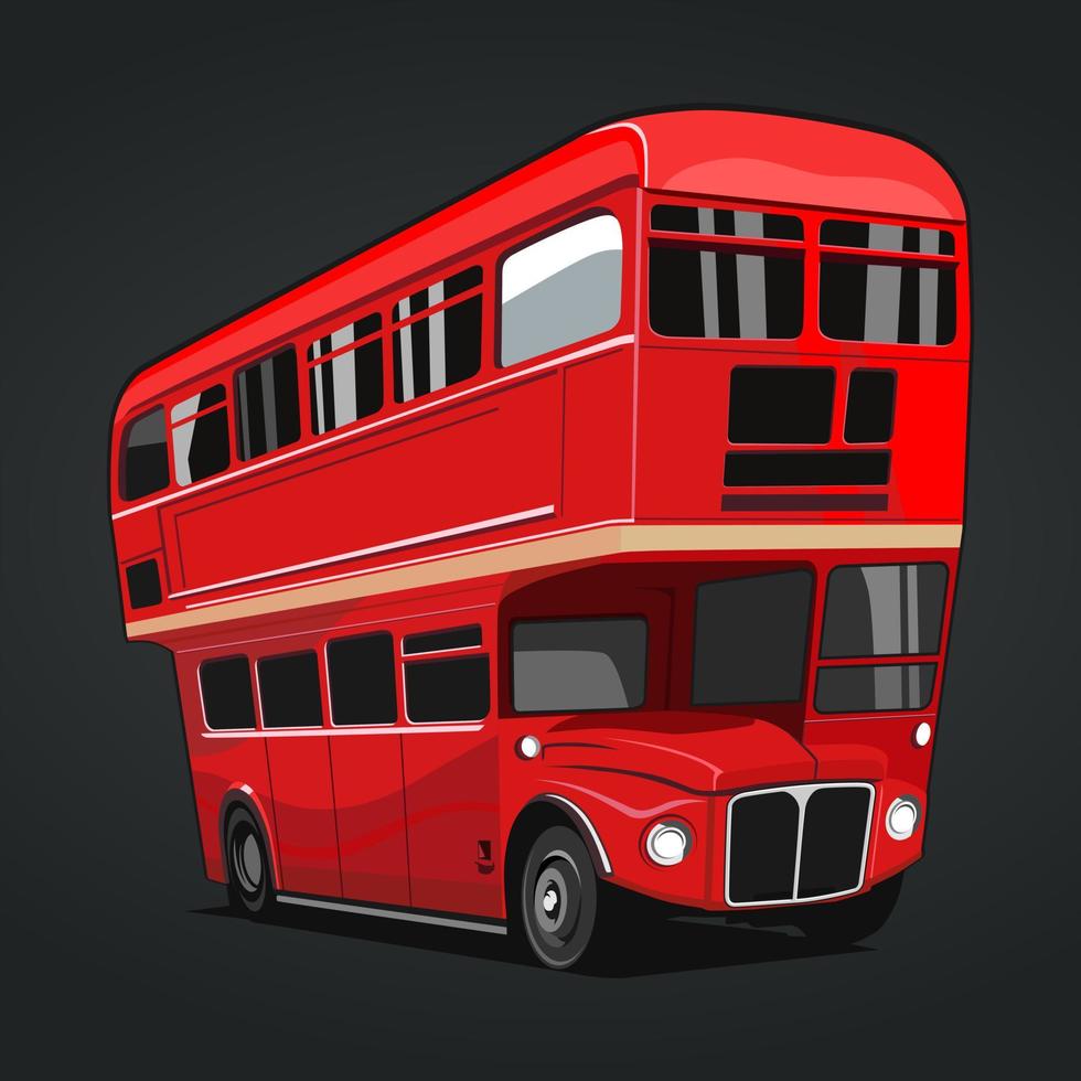 vector de icono de diseño de ilustración de autobús de londres