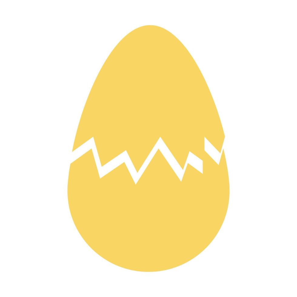 Two Part of Broken Yellow Egg vector