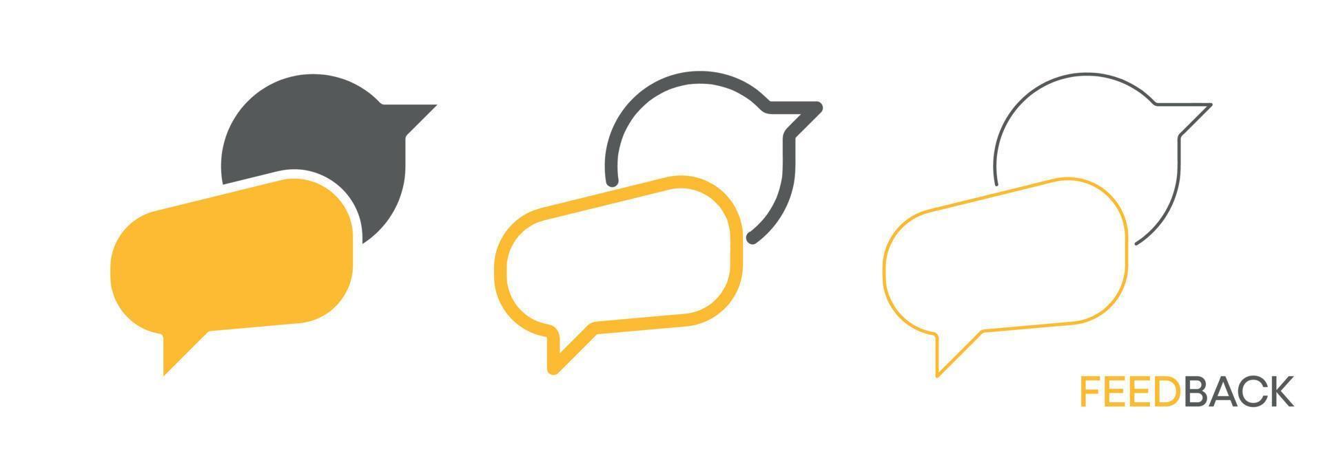 Speech bubble icon symbol on a white background. vector