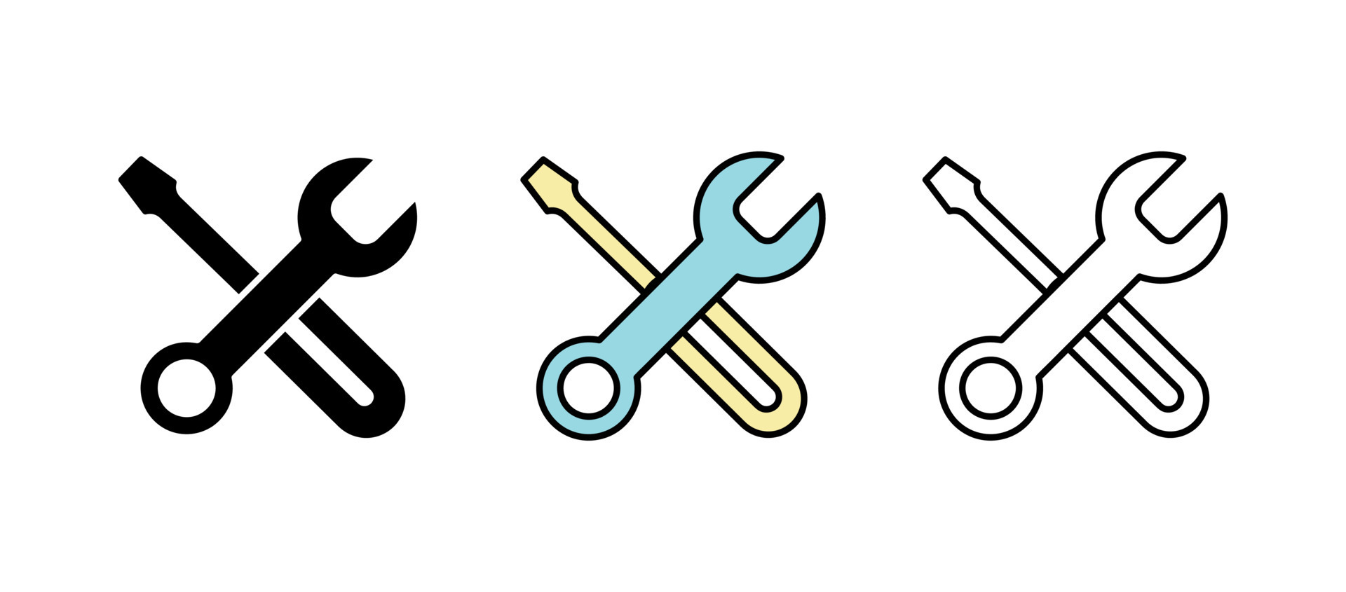 Screwdriver icon set. Repair Related Contains such Symbols as