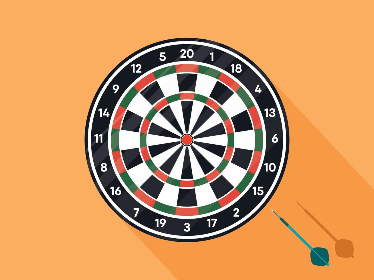 Original circular dartboard. Achievement and success. vector