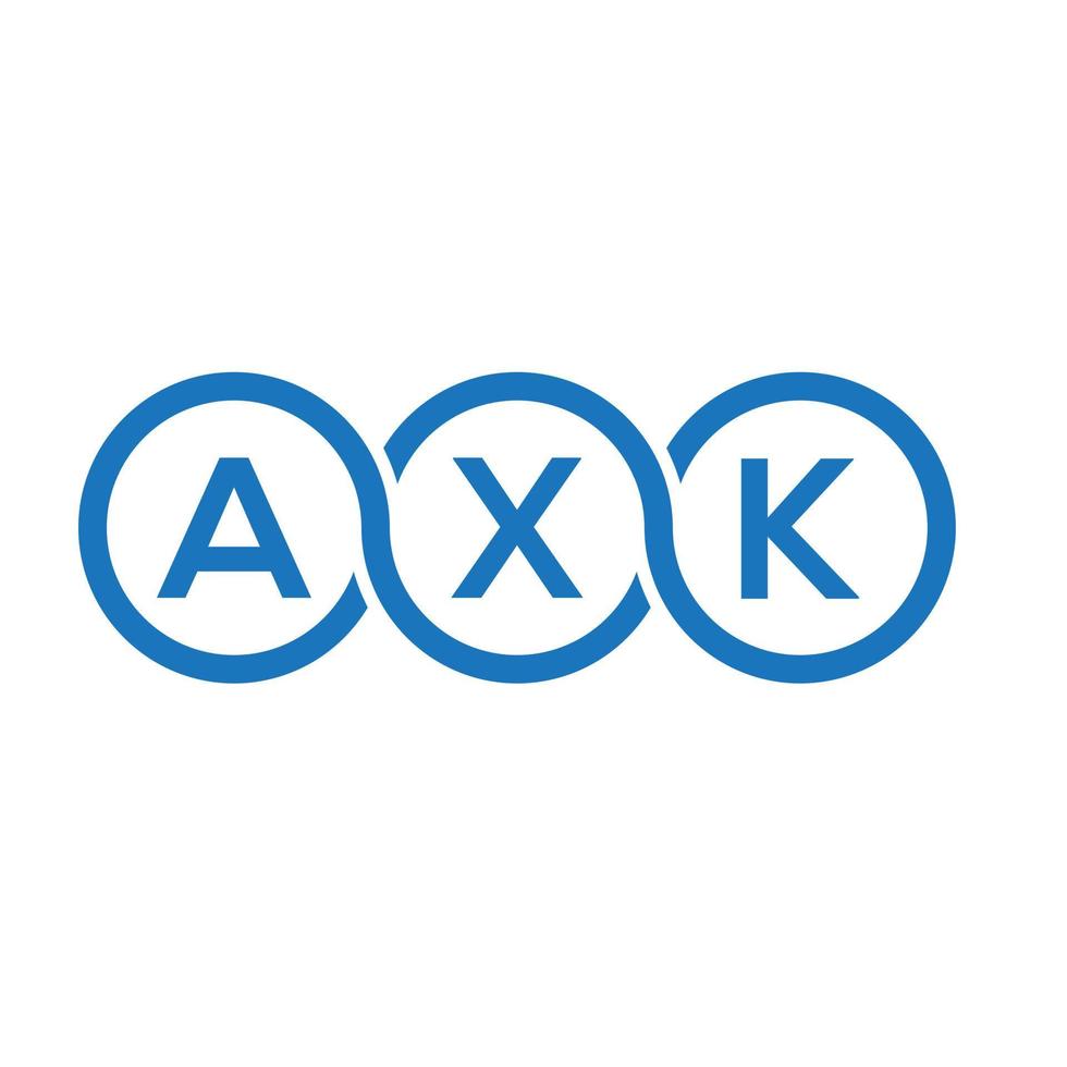 diseño de logotipo de letra axk sobre fondo blanco. concepto de logotipo de letra de iniciales creativas axk. diseño de letras axk. vector