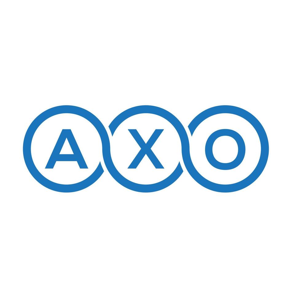 diseño de logotipo de letra axo sobre fondo blanco. concepto de logotipo de letra de iniciales creativas axo. diseño de letras axo. vector