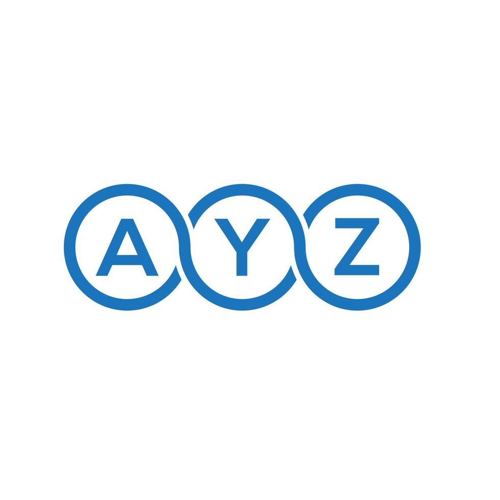 diseño de logotipo de letra ayz sobre fondo blanco. concepto de logotipo de letra de iniciales creativas ayz. diseño de letras ayz. vector