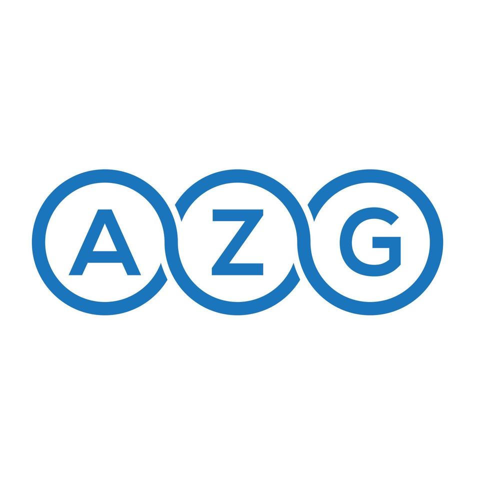 diseño de logotipo de letra azg sobre fondo blanco. concepto de logotipo de letra de iniciales creativas azg. diseño de letras azg. vector