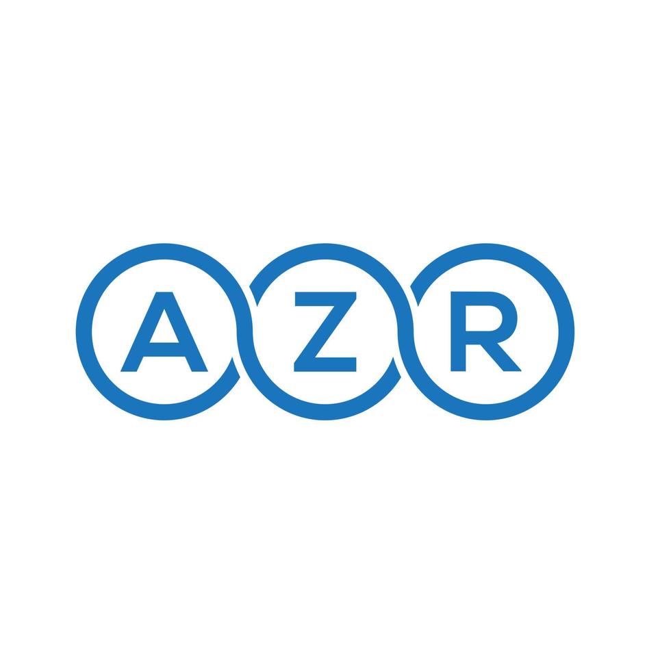 diseño de logotipo de letra azr sobre fondo blanco. concepto de logotipo de letra de iniciales creativas azr. diseño de letras azr. vector